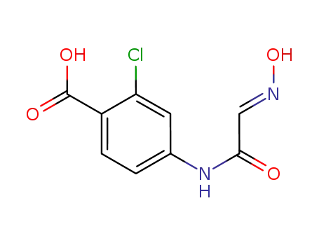 2-chloro-4-[(-2-(hydroxyimino)ethanoyl)amino]benzoic acid