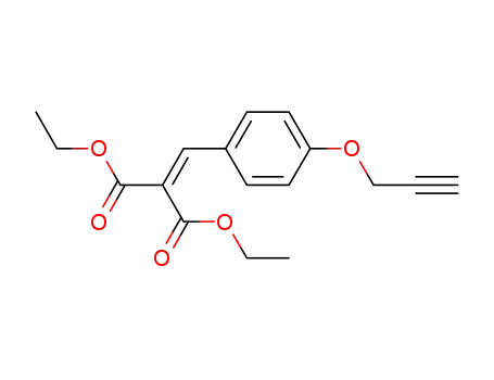 Molecular Structure of 146763-69-1 (Propanedioic acid, [[4-(2-propynyloxy)phenyl]methylene]-, diethyl ester)