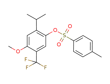 Molecular Structure of 865305-65-3 (Phenol, 4-methoxy-2-(1-methylethyl)-5-(trifluoromethyl)-,
4-methylbenzenesulfonate)