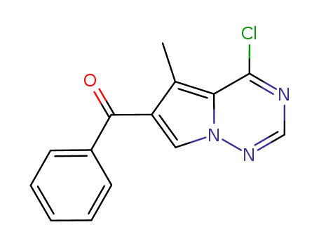 Molecular Structure of 621685-57-2 (Methanone, (4-chloro-5-methylpyrrolo[2,1-f][1,2,4]triazin-6-yl)phenyl-)