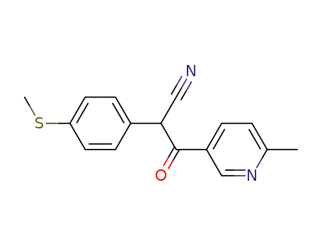 1-(6-methyl-3-pyridinyl)-2-cyano-2-[(4-methylthio)phenyl]ethanone