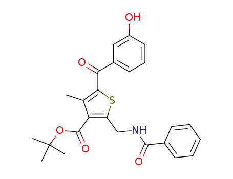 t-butyl 2-benzamido-5-m-hydroxybenzoyl-4-methyl-3-thenoate