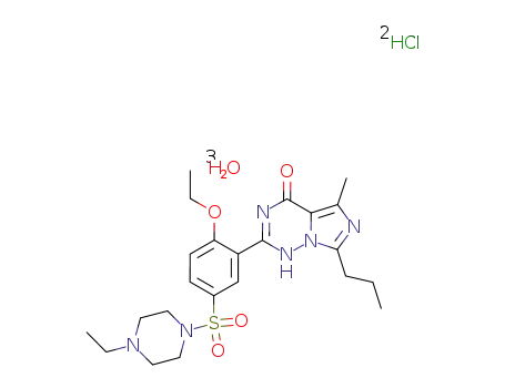 1-[[3-(1,4-dihydro-5-methyl-4-oxo-7-propylimidazo[5,1-f][1,2,4]triazin-2-yl)-4-ethoxyphenyl]sulfonyl]-4-ethylpiperazine dihydrochloride trihydrate