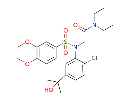 2-[[2-chloro-5-(1-hydroxy-1-methyl-ethyl)-phenyl]-(3,4-dimethoxy-benzenesulfonyl)-amino]-N,N-diethyl-acetamide