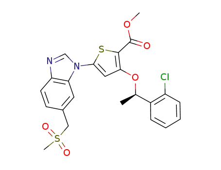 methyl 3-{[(1R)-1-(2-chlorophenyl)ethyl]oxy}-5-{6-[(methylsulfonyl)methyl]-1H-benzimidazol-1-yl}-2-thiophenecarboxylate