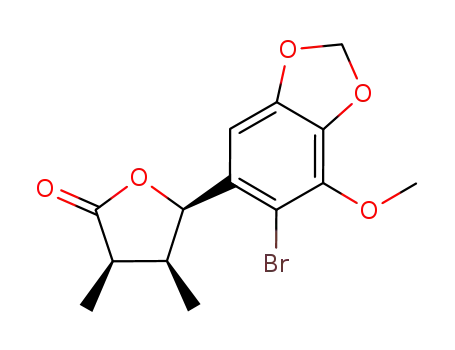 (3R,4S,5R)-5-(6-bromo-7-methoxy-benzo[1,3]dioxol-5-yl)-3,4-dimethyl-dihydro-furan-2-one