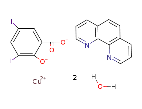 Cu(3,5-C6H2I2(O)(COO))(1,10-phenanthroline)*2H2O