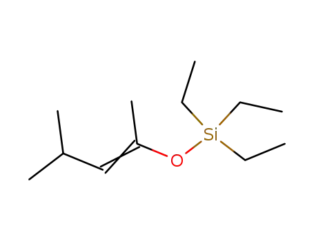 Molecular Structure of 18035-63-7 (Silane, [(1,3-dimethyl-1-butenyl)oxy]triethyl-)