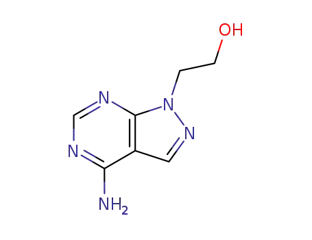 Molecular Structure of 100524-24-1 (1H-Pyrazolo[3,4-d]pyrimidine-1-ethanol, 4-amino-)