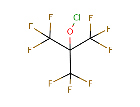 Molecular Structure of 27579-40-4 (Hypochlorous acid, 2,2,2-trifluoro-1,1-bis(trifluoromethyl)ethyl ester)