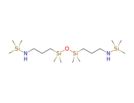 Molecular Structure of 151565-10-5 (Silanamine,
N,N'-[(1,1,3,3-tetramethyl-1,3-disiloxanediyl)di-3,1-propanediyl]bis[1,1,
1-trimethyl-)