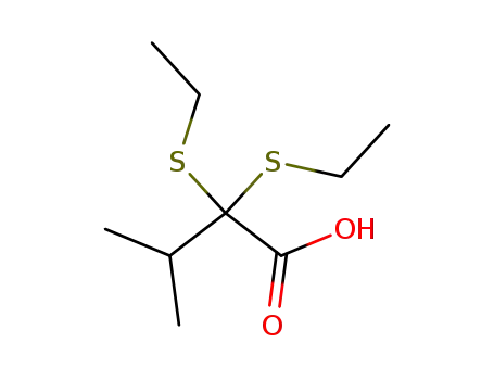 2,2-bis(ethylthio)-3-methylbutanoic acid