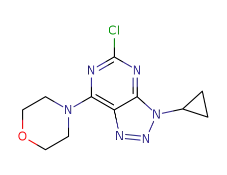 5-chloro-3-cyclopropyl-7-morpholin-4-yl-3H-[1,2,3]triazolo[4,5-d]pyrimidine
