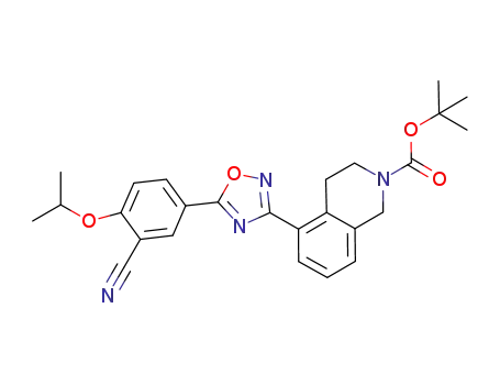 1,1-dimethylethyl 5-(5-{3-cyano-4-[(1-methylethyl)oxy]phenyl}-1,2,4-oxadiazol-3-yl)-3,4-dihydro-2(1H)-isoquinolinecarboxylate