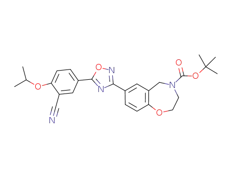 1,1-dimethylethyl 7-(5-{3-cyano-4-[(1-methylethyl)oxy]phenyl}-1,2,4-oxadiazol-3-yl)-2,3-dihydro-1,4-benzoxazepine-4(5H)-carboxylate