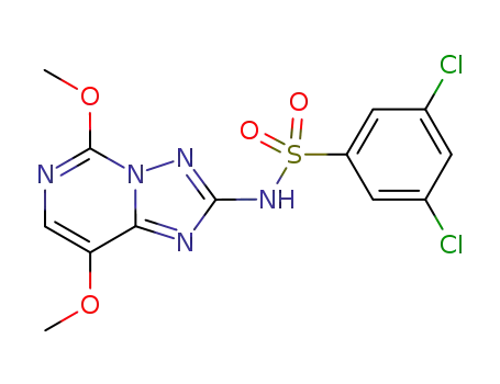 3,5-dichloro-N-(5,8-dimethoxy-1,2,4-triazolo[1,5-c]pyrimidin-2-yl)benzenesulfonamide