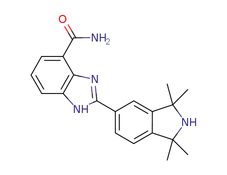 2-(1,1,3,3-tetramethyl-2,3-dihydro-1H-isoindol-5-yl)-1H-benzimidazole-4-carboxylic acid amide