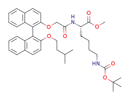 methyl (S)-6-(1,1-dimethylethoxycarbonylamino)-2-((S)-2'-(3-methylbutoxy)-1,1'-binaphthyl-2-oxyacetamido)hexanoate