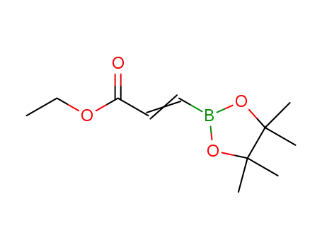Molecular Structure of 1263187-14-9 (3-(4,4,5,5-Tetramethyl-[1,3,2]dioxaborolan-2-yl)-acrylic acid ethyl ester)