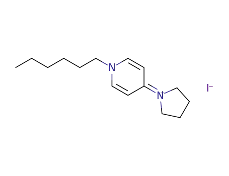 1-n-hexyl-4-pyrorridinopyridinium iodide