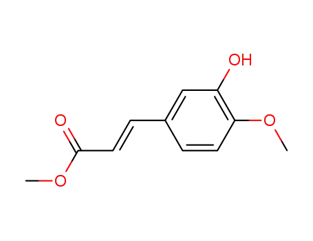 Molecular Structure of 97966-29-5 (3-(3-Hydroxy-4-methoxyphenyl)-2-propenoic acid methyl ester)