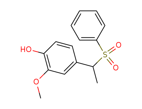 Phenol,2-methoxy-4-[1-(phenylsulfonyl)ethyl]- cas  7252-28-0