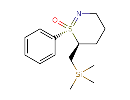 (+)-(1S,6S)-6-(trimethylsilyl)methyl-1-phenyl-3,4,5,6-tetrahydro-1λ4-1,2-thiazine 1-oxide