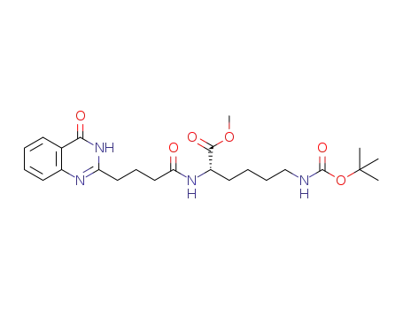 methyl 6-(tert-butoxycarbonylamino)-2-(4-(4-oxo-3,4-dihydroquinazolin-2-yl)butanamido)hexanoate
