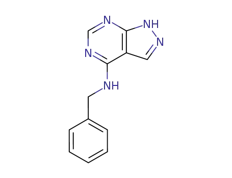 Molecular Structure of 58360-86-4 (N-benzyl-1H-pyrazolo[3,4-d]pyrimidin-4-amine)