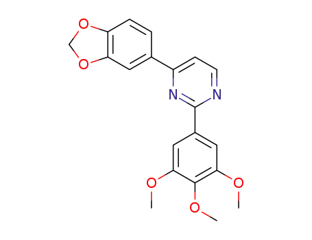 4-(benzo[d][1,3]dioxol-5-yl)-2-(3,4,5-trimethoxyphenyl)pyrimidine