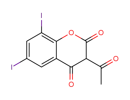 3-acetyl-6,8-diiodo-chroman-2,4-dione