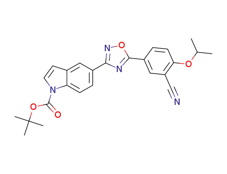 tert-butyl 5-(5-(3-cyano-4-isopropoxyphenyl)-1,2,4-oxadiazol-3-yl)-1H-indole-1-carboxylate