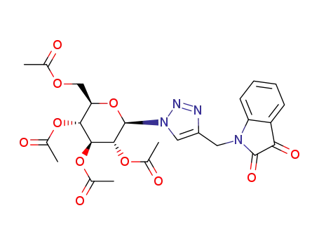 1-[{1′-(2′′,3′′,4′′,6′′-tetra-O-acetyl-β-D-glucopyranosyl)-1′H-1′,2′,3′-triazol-4′-yl} methyl]indoline-2,3-dione