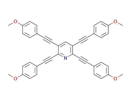 2,3,5,6-tetrakis-((4-methoxyphenyl)ethynyl)pyridine