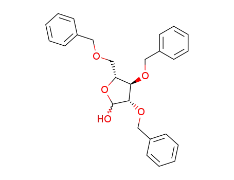Molecular Structure of 160549-10-0 (2,3,5-tri-O-benzyl-D-arabinofuranose)