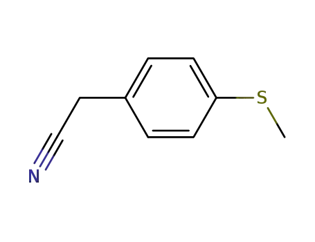 Molecular Structure of 38746-92-8 (p-(Methylthio)phenylacetonitrile)
