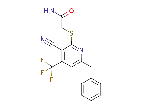 2-{[6-benzyl-3-cyano-4-(trifluoromethyl)pyridin-2-yl]thio}acetamide