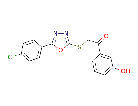 2-(5-(4-chlorophenyl)-1,3,4-oxadiazol-2-ylthio)-1-(3-hydroxyphenyl)ethanone