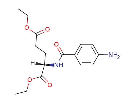 13726-52-8,N-(4-AMINOBENZOYL)-L-GLUTAMIC ACID DIETHYL ESTER,Glutamicacid, N-(p-aminobenzoyl)-, diethyl ester (6CI,7CI); Glutamic acid,N-(p-aminobenzoyl)-, diethyl ester, L- (8CI); L-Glutamic acid,N-(4-aminobenzoyl)-, diethyl ester (9CI); 4-Aminobenzoyl-L-glutamic acid,diethyl ester; Diethyl p-aminobenzoyl-L-glutamate;N-(4-Aminobenzoyl)-L-glutamic acid diethyl ester; NSC 82885