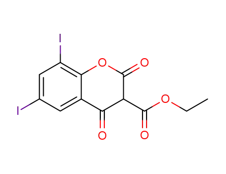 6,8-diiodo-2,4-dioxo-chroman-3-carboxylic acid ethyl ester