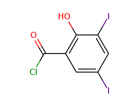 2-hydroxy-3,5-diiodobenzoyl chloride