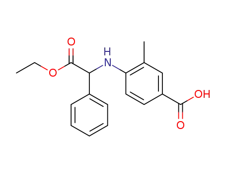 4-((2-ethoxy-2-oxo-1-phenylethyl)amino)-3-methylbenzoic acid