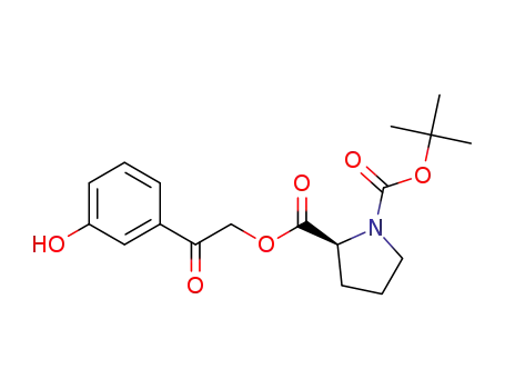 1-(tert-butyl) 2-(2-(3-hydroxyphenyl)-2-oxoethyl) (S)-pyrrolidine-1,2-dicarboxylate