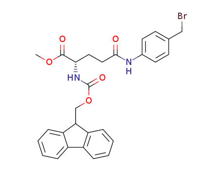 methyl N2-(((9H-fluoren-9-yl)methoxy)carbonyl)-N5-(4-(bromomethyl)phenyl)-L-glutaminate