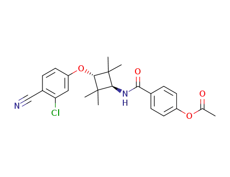 4-[[(1,3-trans)-3-(3-chloro-4-cyanophenoxy)-2,2,4,4-tetramethylcyclobutyl]carbamoyl]phenyl acetate