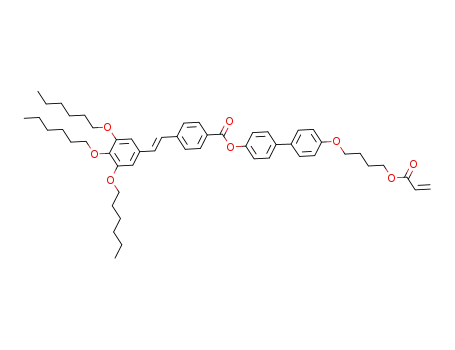 4-[2-(3,4,5-trihexyloxyphenyl)vinyl]benzoic acid 4'-(4-acryloyloxybutoxy)biphenyl-4-ylester