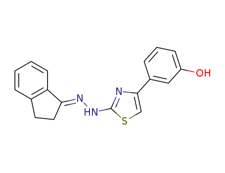 (E)-3-(2-(2-(2, 3-dihydro-1H-inden-1-ylidene)hydrazinyl)thiazol-4-yl)phenol