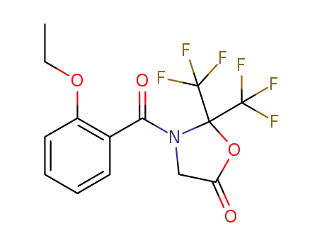 3-(2-ethoxy-1-benzoyl)-2,2-bis(trifluoromethyl)oxazolidinone