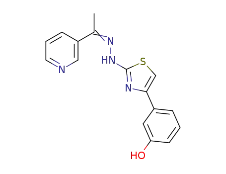 3-(2-(2-(1-(pyridin-3-yl)ethylidene)hydrazinyl)thiazol-4-yl)phenol