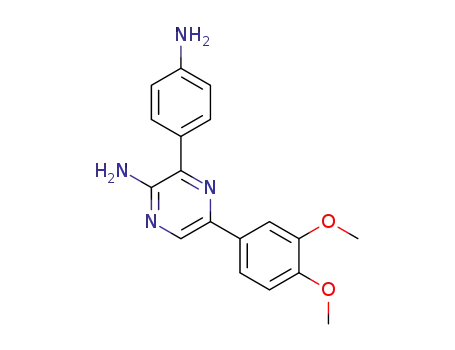 3-(4-aminophenyl)-5-(3,4-dimethoxyphenyl) pyrazin-2-amine
